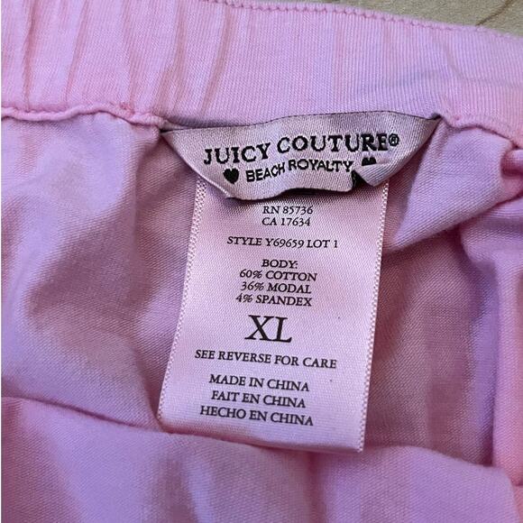 Juicy Couture Pink two piece pink swim cover up size xl with gold accents - Picture 3 of 10